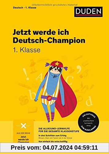 Jetzt werde ich Deutschchampion: Deutsch 1. Klasse (Wissen-Üben-Testen)