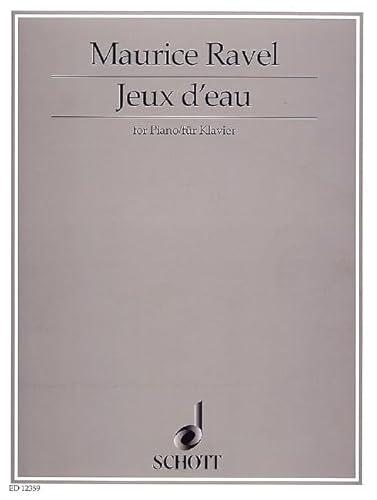 Jeux d'eau: Klavier. von Schott NYC