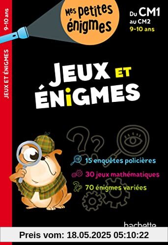 Jeux et énigmes Du CM1 au CM2 - Cahier de vacances 2022