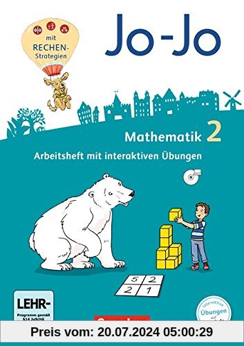Jo-Jo Mathematik - Allgemeine Ausgabe 2018: 2. Schuljahr - Arbeitsheft: Mit interaktiven Übungen auf scook.de und CD-ROM