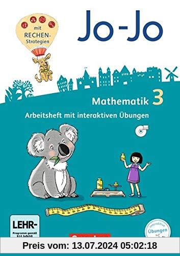 Jo-Jo Mathematik - Allgemeine Ausgabe 2018: 3. Schuljahr - Arbeitsheft: Mit interaktiven Übungen auf scook.de und CD-ROM