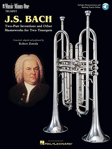 Johann Sebastian Bach: Two-Part Inventions for Two Trumpets: Book/2-CD Pack (Music Minus One)