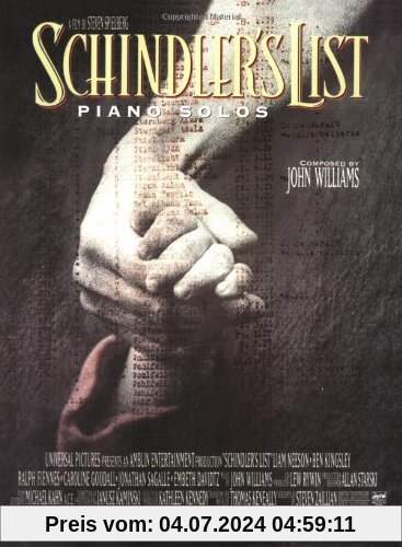 John Williams Schindler'S List Piano Solos Pf