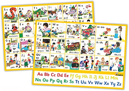 Jolly Phonics Letter Sound Wall Charts: In Precursive Letters (British English edition)