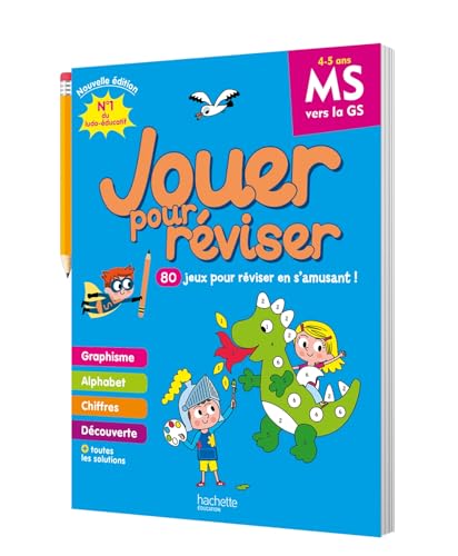 Jouer pour réviser - De la Moyenne à la Grande Section 4-5 ans - Cahier de vacances 2025: Avec un crayon von HACHETTE EDUC