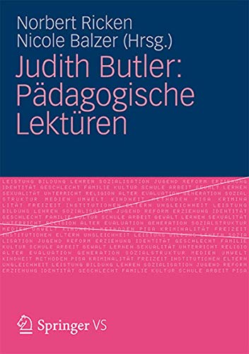 Judith Butler: Pädagogische Lektüren (German Edition) von VS Verlag für Sozialwissenschaften