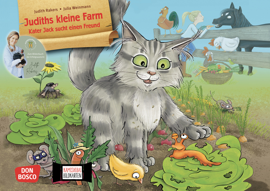 Judiths kleine Farm. Kater Jack sucht einen Freund. Kamishibai Bildkartenset Judiths kleine Farm. Kater Jack sucht einen Freund. Kamishibai Bildkartenset von Don Bosco Medien