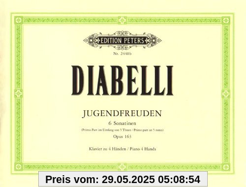 Jugendfreuden. Sechs Sonatinen für Klavier zu 4 Händen. Opus 163