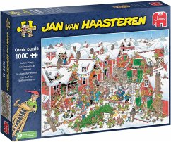 Jumbo 20075 - Jan van Haasteren, Santa's Village, Das Dorf des Weihnachtsmanns, Comic-Puzzle, 1000 Teile von Jumbo Spiele