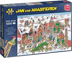 Jumbo 20076 - Jan van Haasteren, Santa's Village, Das Dorf des Weihnachtsmanns, Comic-Puzzle, 5000 Teile von Jumbo Spiele