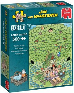 Jumbo 20090 - Jan van Haasteren, Picknick-Spaß, Expert 2, Comic-Puzzle, 500 Teile von Jumbo Spiele
