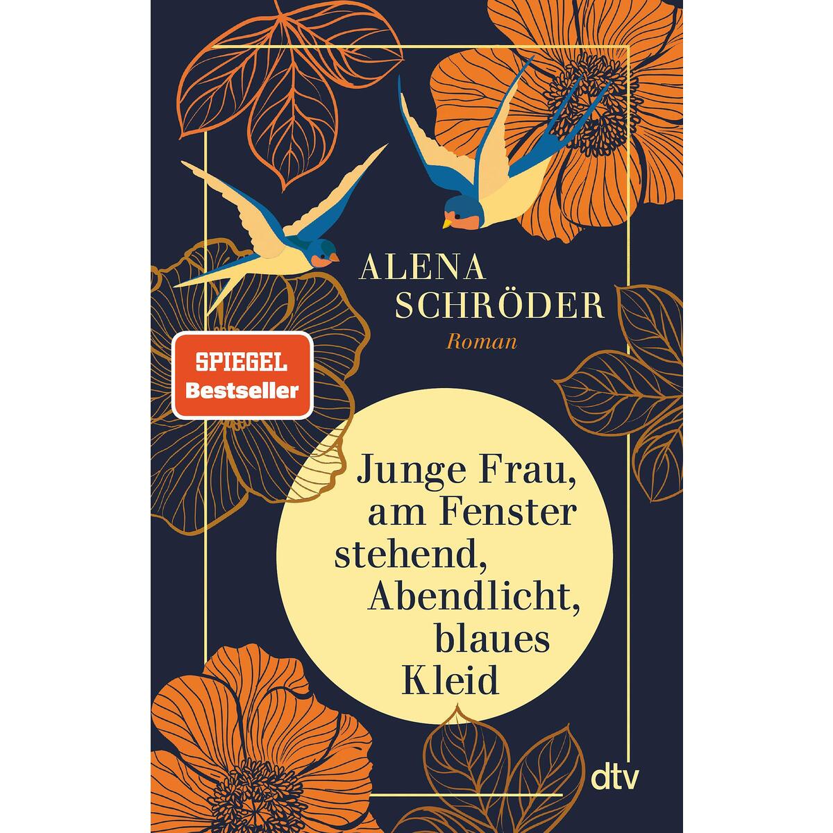 Junge Frau, am Fenster stehend, Abendlicht, blaues Kleid Junge Frau, am Fenster stehend, Abendlicht, blaues Kleid von dtv Verlagsgesellschaft