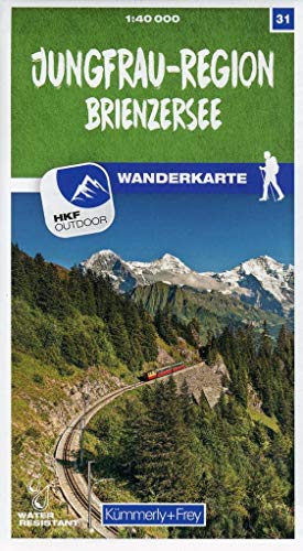 Jungfrau-Region - Brienzersee Nr. 31 Wanderkarte 1:40 000: Matt laminiert, free Download mit HKF Outdoor App (Kümmerly+Frey Wanderkarte 1:60.000, Band 31) von Kmmerly und Frey