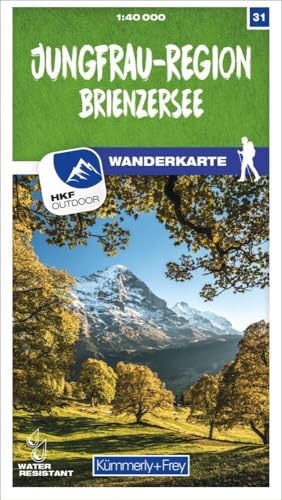 Kümmerly+Frey Wanderkarte 31 Jungfrau-Region 1:40.000: Mit dem Brienzersee. Wetterfest, matt laminiert und mit free Download von Kmmerly und Frey