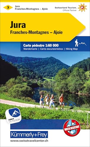 Kümmerly+Frey Wanderkarte 3 Jura 1:60.000: Mit Franches-Montagnes und Ajoie. Wetterfest, matt laminiert und mit free Download (Kümmerly+Frey Wanderkarte 1:60.000, Band 3)