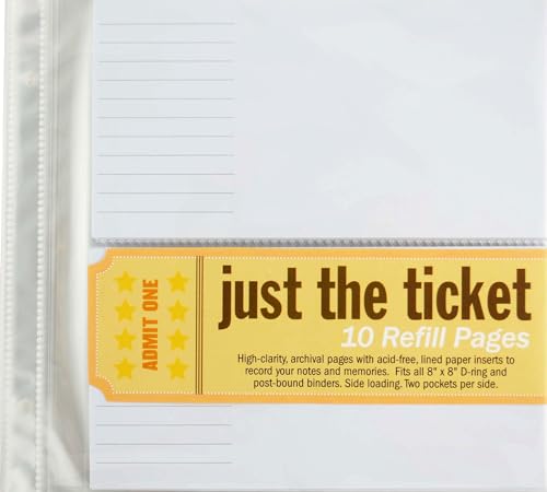 Just the Ticket Refill Sheets