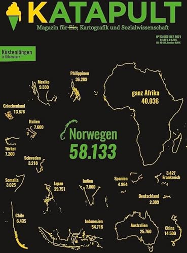 KATAPULT Magazin Ausgabe 23: Küstenlänge in Kilometern