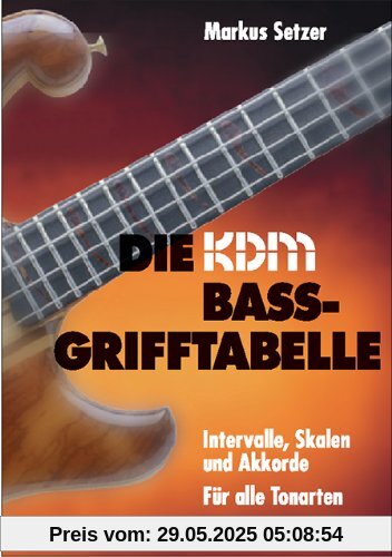 KDM Bass-Grifftabelle - Intervalle, Skalen und Akkorde für alle Tonarten: Intervalle, Skalen und Praxisakkorde für 4-/5-/6-Saiter