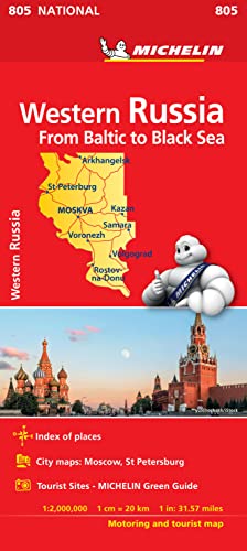 Michelin Westliches Russland: Straßen-und Tourismuskarte 1:2.000.000 (MICHELIN Nationalkarten) von MICHELIN