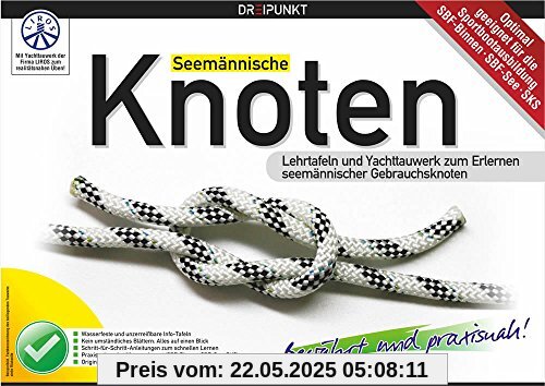 KNOTEN-BOX: Zwei Info-Tafeln und hochwertiges Yachttauwerk in einer attraktiven Box. KNOTEN-BOX: Zwei Info-Tafeln und hochwertiges Yachttauwerk in einer attraktiven Box.