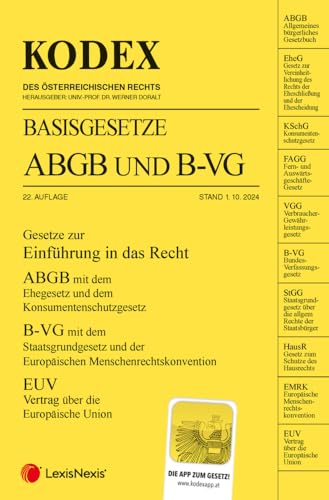KODEX Basisgesetze ABGB und B-VG 2024/25 - inkl. App von LexisNexis ARD ORAC
