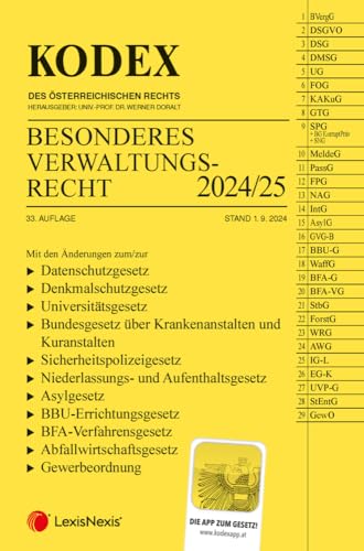 KODEX Besonderes Verwaltungsrecht 2024/25 - inkl. App KODEX Besonderes Verwaltungsrecht 2024/25 - inkl. App von LexisNexis ARD ORAC