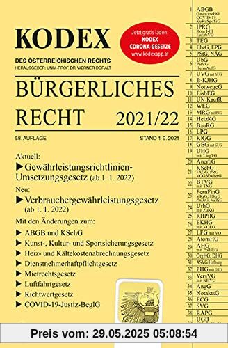 KODEX Bürgerliches Recht 2021/22 - inkl. App KODEX Bürgerliches Recht 2021/22 - inkl. App