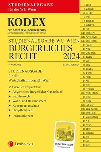 KODEX Bürgerliches Recht für die WU 2024 - inkl. App: Studienausgabe für die WU Wien von LexisNexis ARD ORAC