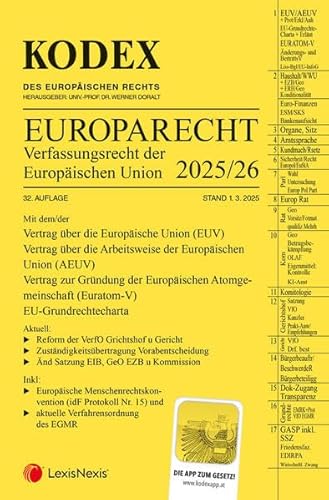 KODEX EU-Verfassungsrecht (Europarecht) 2025/26 - inkl. App von LexisNexis ARD ORAC