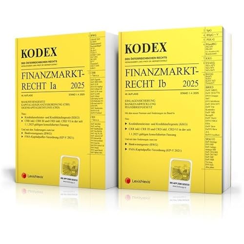 KODEX Finanzmarktrecht Band Ia + Ib 2025 - inkl. App: BWG/CRR/CRD/ESAEG/BaSAG KODEX Finanzmarktrecht Band Ia + Ib 2025 - inkl. App: BWG/CRR/CRD/ESAEG/BaSAG von LexisNexis ARD ORAC