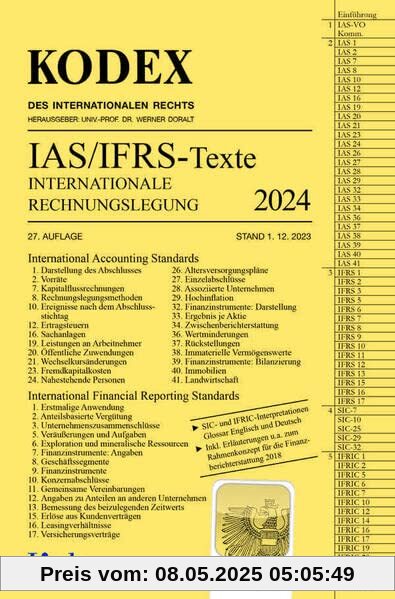 KODEX IFRS - Rechnungslegungsstandards 2024 (Kodex des Internationalen Rechts)