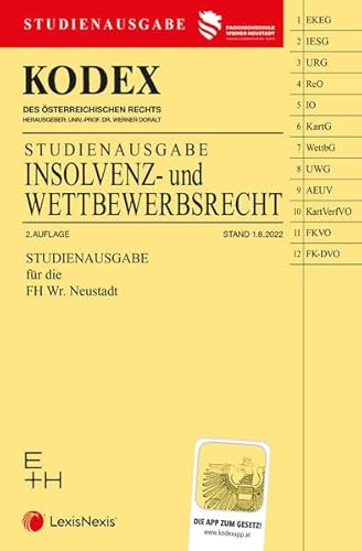 KODEX Insolvenz- und Wettbewerbsrecht 2022 - inkl. App: Studienausgabe für die FH Wr. Neustadt