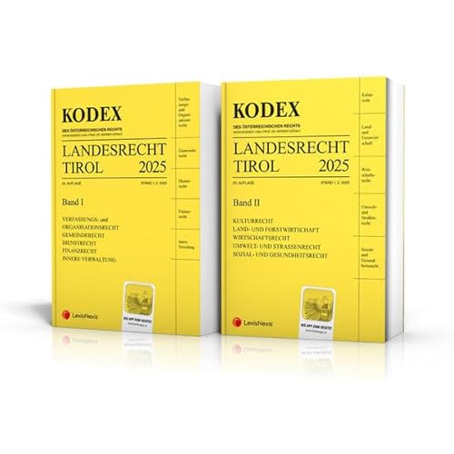 KODEX Landesrecht Tirol 2025/26 - inkl. App: Band I + II KODEX Landesrecht Tirol 2025/26 - inkl. App: Band I + II von LexisNexis ARD ORAC
