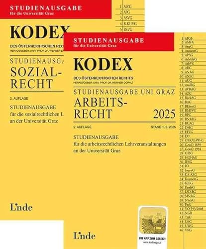 KODEX-Paket Studienausgabe Arbeits- und Sozialrecht Graz 2025 (Kodex Studienausgabe) von Linde Verlag Ges.m.b.H.