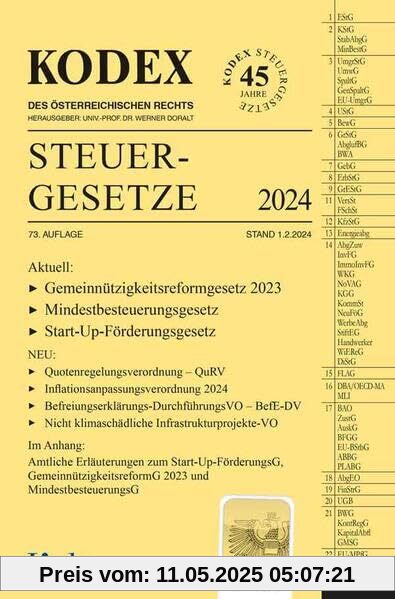 KODEX Steuergesetze 2024 (Kodex des Österreichischen Rechts)
