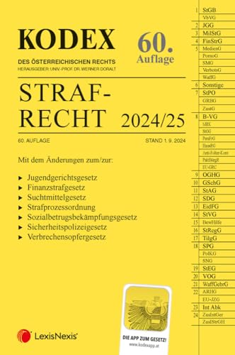 KODEX Strafrecht 2024/25 - inkl. App KODEX Strafrecht 2024/25 - inkl. App von LexisNexis ARD ORAC