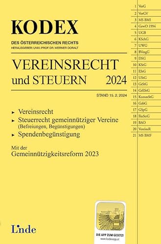 KODEX Vereinsrecht und Steuern (Kodex des Österreichischen Rechts) von Linde Verlag Ges.m.b.H.