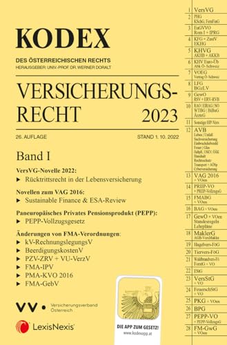 KODEX Versicherungsrecht Band I 2023 - inkl. App von LexisNexis ARD ORAC