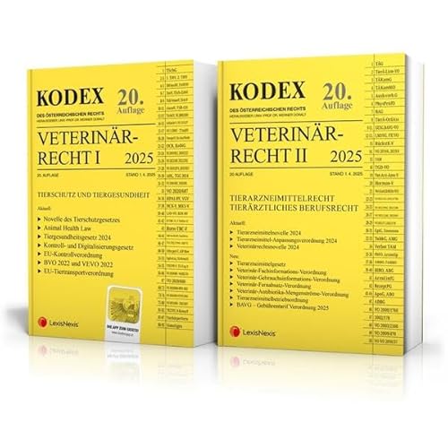 KODEX Veterinärrecht I+II 2025: Tierarzneimittelrecht, Tierschutz von LexisNexis ARD ORAC