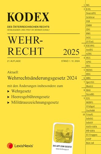 KODEX Wehrrecht 2025 - inkl. App KODEX Wehrrecht 2025 - inkl. App von LexisNexis ARD ORAC