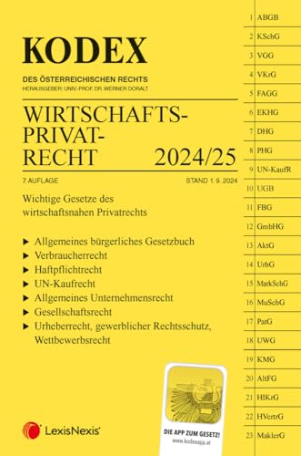 KODEX Wirtschaftsprivatrecht 2024/25 - inkl. App KODEX Wirtschaftsprivatrecht 2024/25 - inkl. App von LexisNexis ARD ORAC