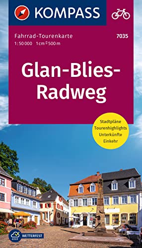 KOMPASS Fahrrad-Tourenkarte Glan-Blies-Radweg 1:50.000: Leporello Karte, reiß- und wetterfest