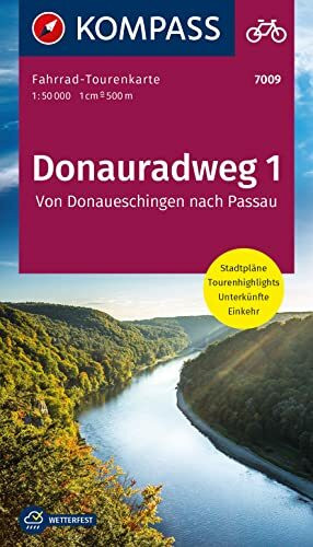 KOMPASS Fahrrad-Tourenkarte Donauradweg 1, von Donaueschingen nach Passau 1:50.000: Leporello ... KOMPASS Fahrrad-Tourenkarte Donauradweg 1, von Donaueschingen nach Passau 1:50.000: Leporello ...