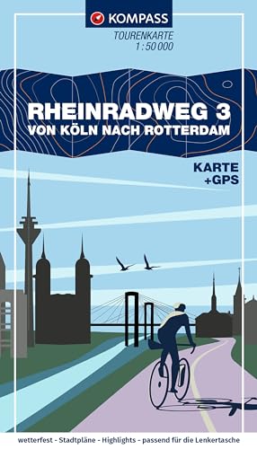 KOMPASS Fahrrad-Tourenkarte Rheinradweg 3, von Köln nach Rotterdam 1:50.000: GPX-Datei zum Download, Leporello Karte, reiß- und wetterfest KOMPASS Fahrrad-Tourenkarte Rheinradweg 3, von Köln nach Rotterdam 1:50.000: GPX-Datei zum Download, Leporello Karte, reiß- und wetterfest von KOMPASS-KARTEN