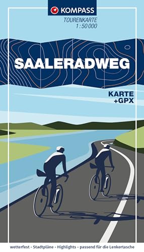 KOMPASS Fahrrad-Tourenkarte Saaleradweg - Von Münchberg nach Schönebeck (Elbe) 1:50.000: GPX-Datei zum Download, Leporello Karte, reiß- und wetterfest von KOMPASS-KARTEN
