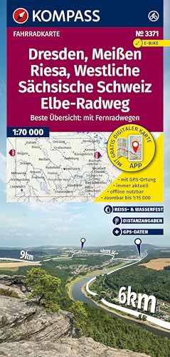 KOMPASS Fahrradkarte 3371 Dresden, Meißen, Westliche Sächsische Schweiz 1:70.000: reiß- und wetterfest KOMPASS Fahrradkarte 3371 Dresden, Meißen, Westliche Sächsische Schweiz 1:70.000: reiß- und wetterfest von KOMPASS-KARTEN