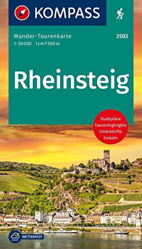 KOMPASS Wander-Tourenkarte Rheinsteig 1:50.000: Leporello Karte, reiß- und wetterfest von KOMPASS-KARTEN