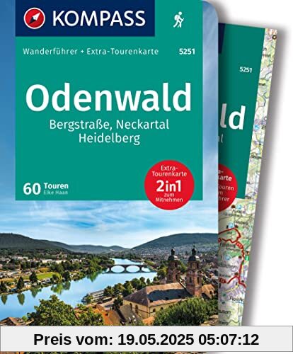 KOMPASS Wanderführer 5251 Odenwald, 60 Touren: mit Extra-Tourenkarte Maßstab, GPX-Daten zum Download KOMPASS Wanderführer 5251 Odenwald, 60 Touren: mit Extra-Tourenkarte Maßstab, GPX-Daten zum Download