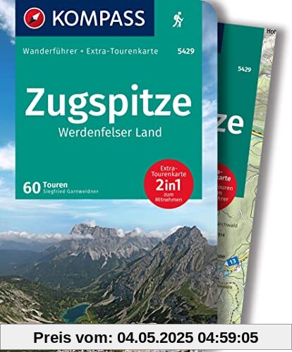 KOMPASS Wanderführer 5429 Zugspitze, Werdenfelser Land, 60 Touren: Wanderführer mit Extra-Tourenkarte 1:40.000, GPX-Daten zum Download KOMPASS Wanderführer 5429 Zugspitze, Werdenfelser Land, 60 Touren: Wanderführer mit Extra-Tourenkarte 1:40.000, GPX-Daten zum Download