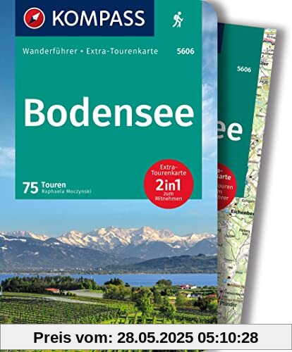 KOMPASS Wanderführer 5606 Bodensee, 75 Touren: mit Extra-Tourenkarte Maßstab, GPX-Daten zum Download